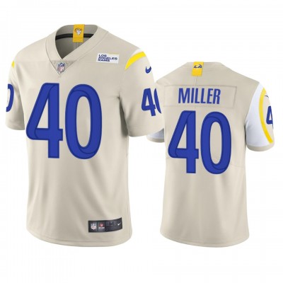 Los Angeles Los Angeles Rams #40 Von Miller Men's Nike Vapor Limited NFL Jersey - Bone Men's